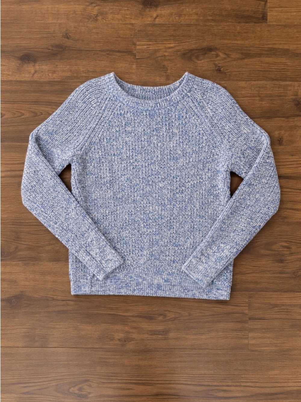 Gap | Blue Marled Cotton Knit Sweater | Crewneck